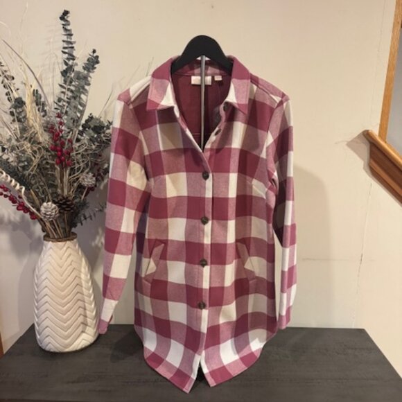 Belle by Kim Gravel Bonded Fleece Boyfriend Shacket- X Small NWOT - Picture 3 of 6